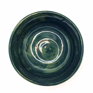 Handmade ceramic bowl by Henroo Pottery — Green ceramic bowl