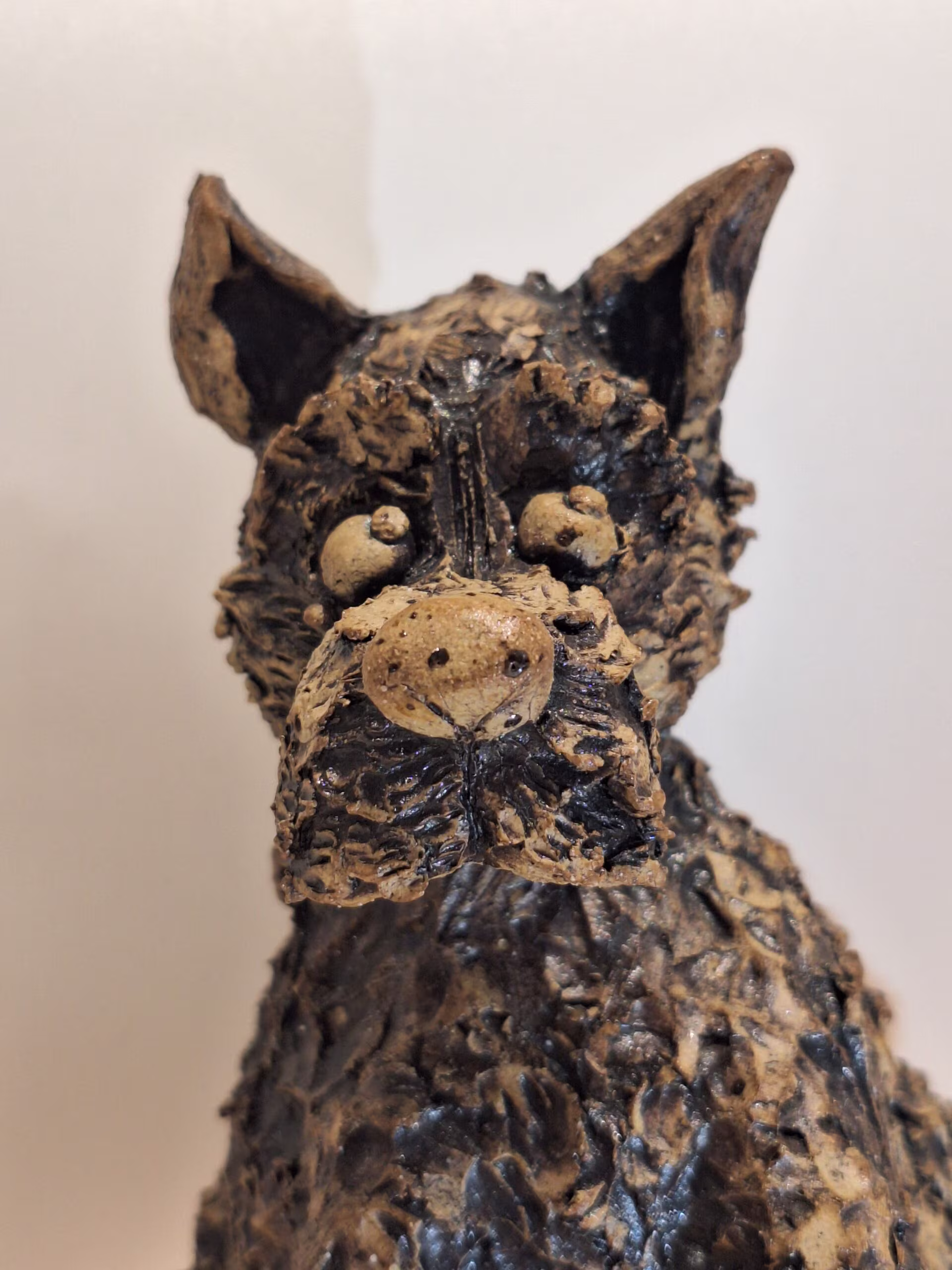 Handmade ceramic Scottie dog figurine — Scottie by Henroo Pottery
