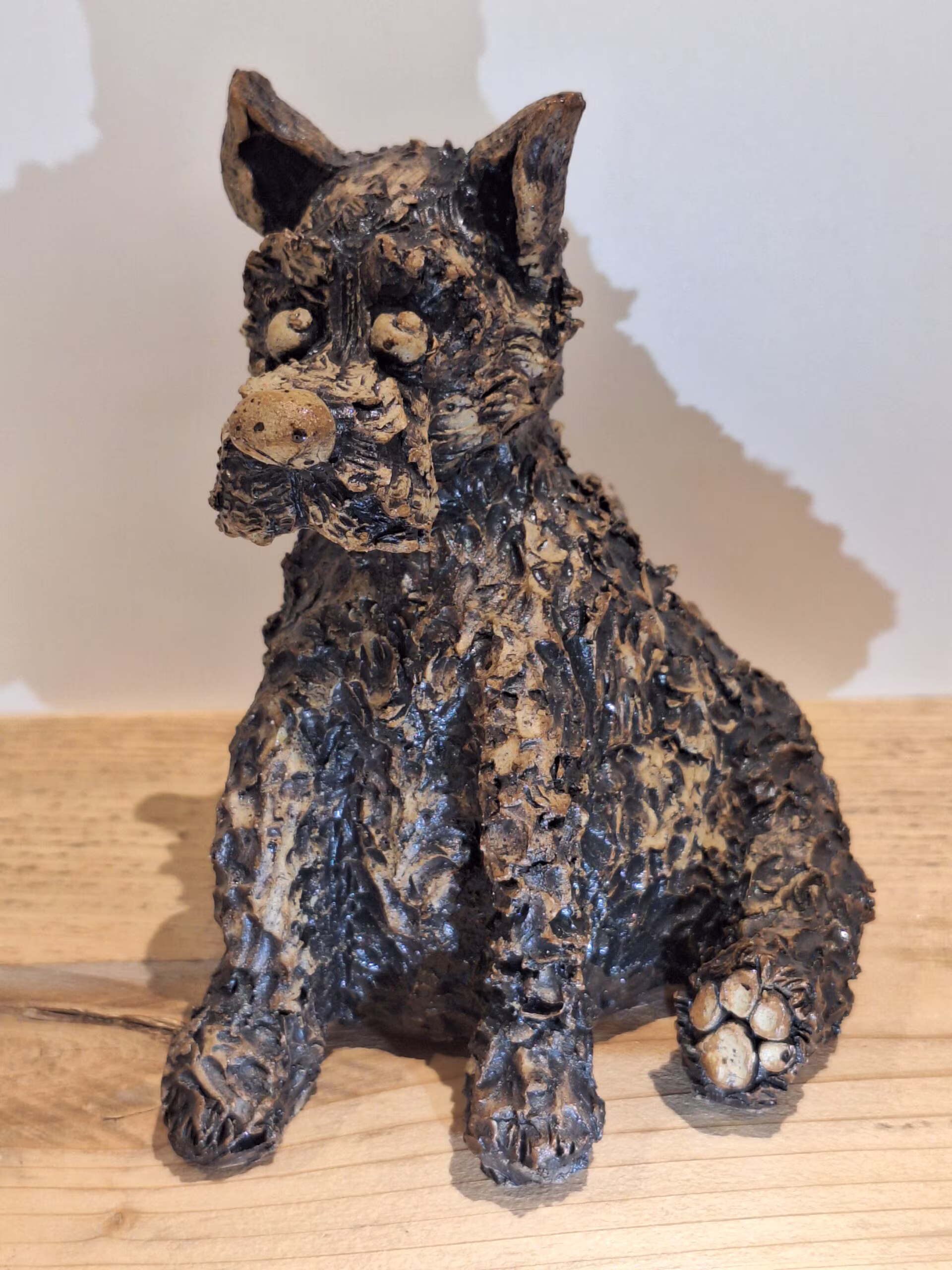Handmade ceramic Scottie dog figurine — Scottie by Henroo Pottery